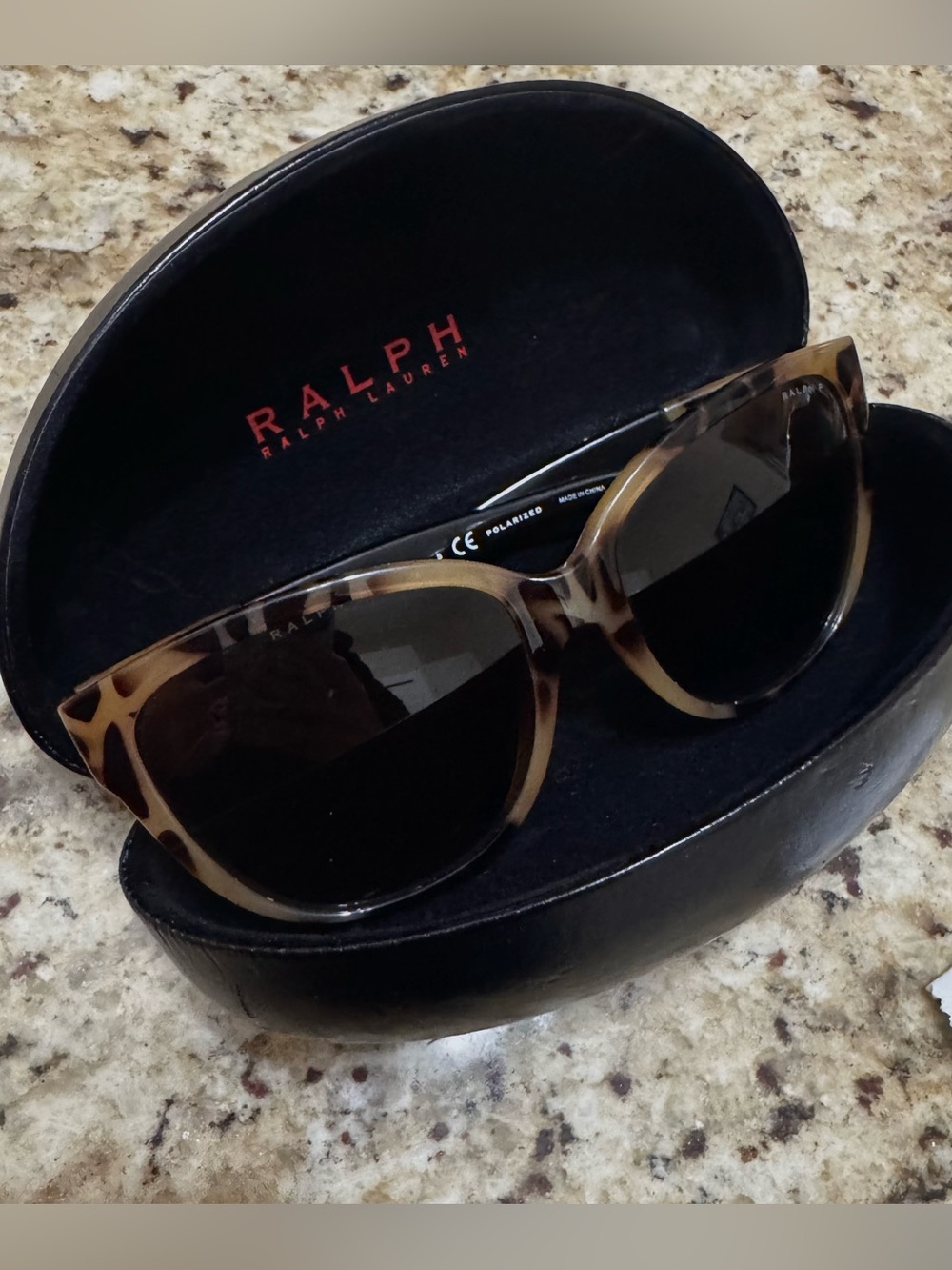 Ralph Lauren Camel/Brown Tortoiseshell Sunglasses